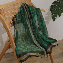 Full-patterned Flower Leopard-print Border Chiffon Soft 150-thread Scarf, Fashionable And Luxurious Style, Suitable For Daily Wear, Business Or Casual Wear In Spring And Summer.