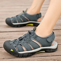 Top Layer Leather Plus Size Men's Beach Sandals