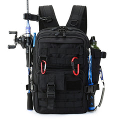 Outdoor Tactical Camo Hiking Backpack Travel Large-Capacity Waterproof Lure Fishing Bag Fishing Pack