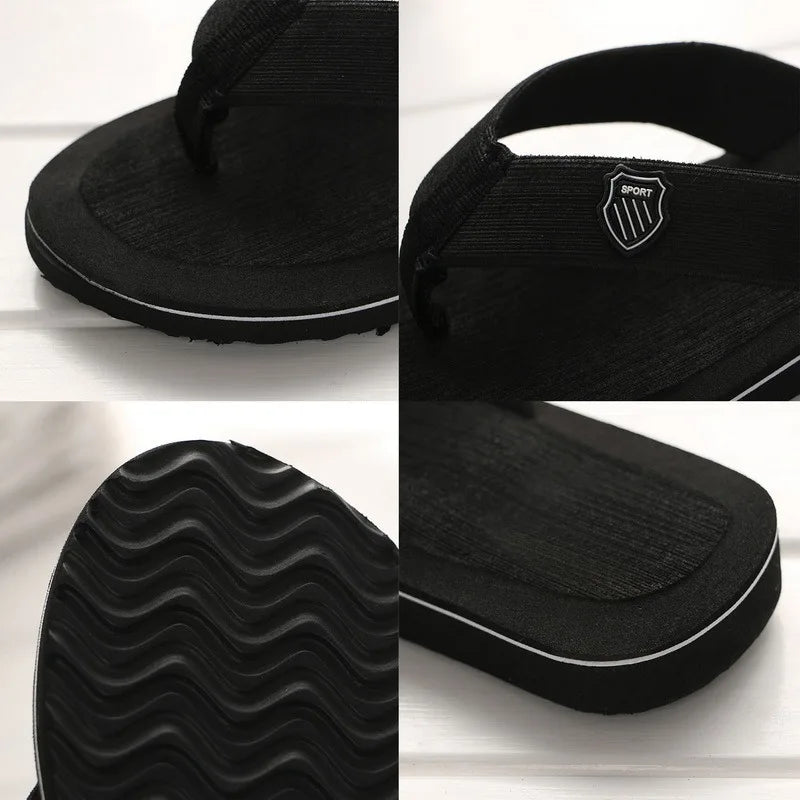 Fashion Slippers for Men Flip Flops Flat Sandals Summer Non-Slip Beach Slides Men Slippers Indoor House Shoes Man Male Slipper