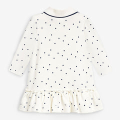 New Style Children's Skirt Long-sleeved Girls Striped POLO Skirt