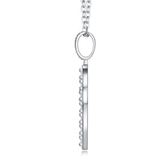 A Luxurious And Fashionable Minimalist Jewelry Pendant Necklace Set With Top-quality Moissanite, Made Of S925 Silver Electroplated With Platinum.