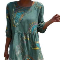 3D-printed Long-sleeve Crew-neck Dress