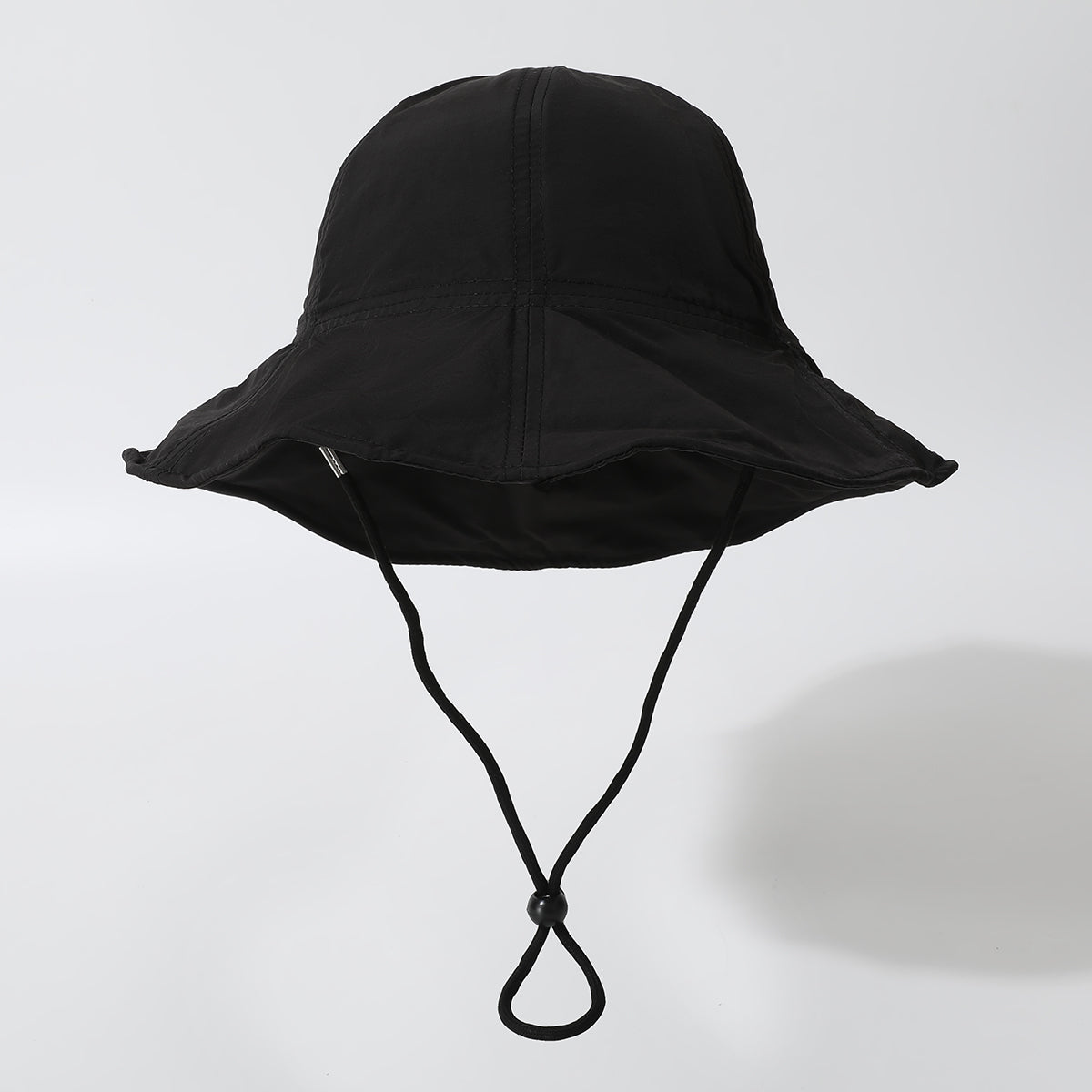 Women's Solid-color Adjustable Sun Hat With String And Ruffled Edge. Stylish And Casual. Perfect For Outdoor Outings, Vacations, Trips And Photo Shoots.