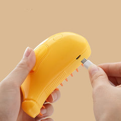 Brosse vapeur 3 en 1 pour animaux (chat et chien)  : nettoyage, massage et pulvérisation de vapeur, peigne de beauté, épilation, accessoires de toilettage pour animaux. 