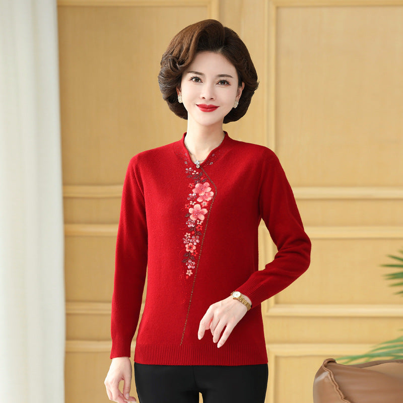 Pure Wool Sweater Jacquard Wool Sweater