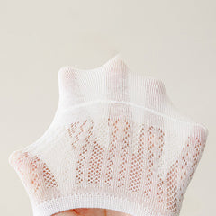 Women's Summer Mesh Thin Invisible Socks Solid Color Breathable Low-Top Silicone Non-Slip No-Slip Short Socks