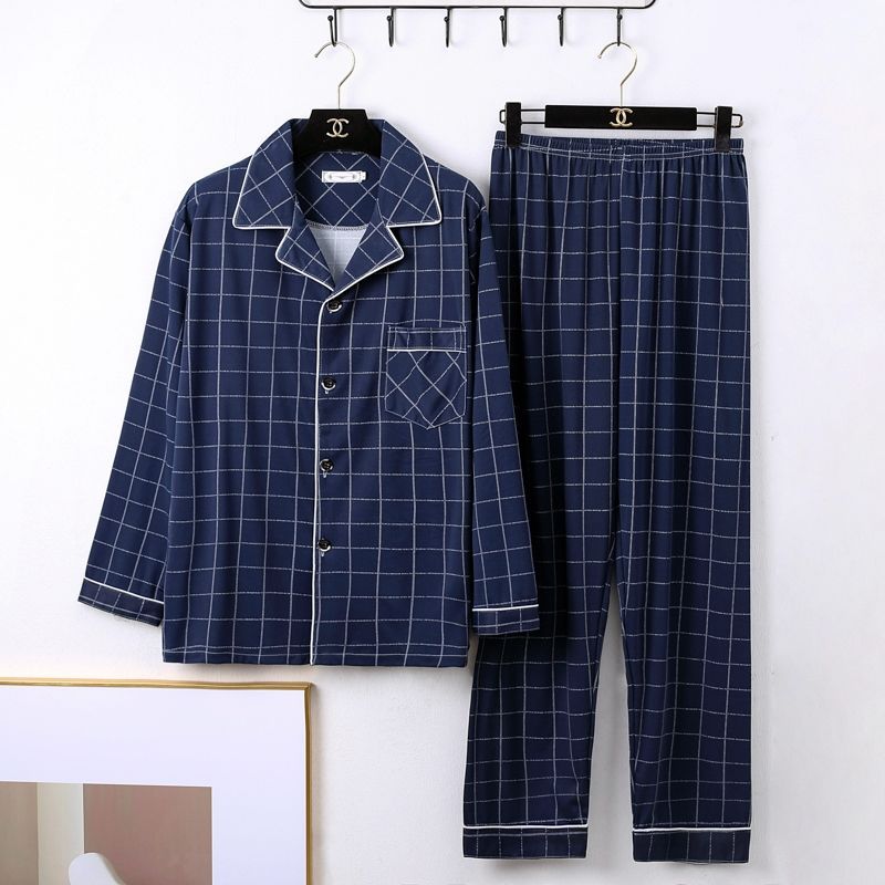 Minimalistischer Herren-Loungewear-Pyjama mit langen Ärmeln