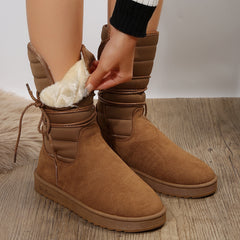 Mid-calf Warm Womens Cotton Boots