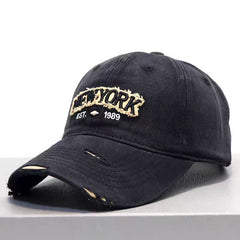 Embroidered Letter Denim Baseball Cap With A Soft Crown