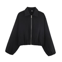 Hem-zip Jacket Baseball Uniform Coat Womens
