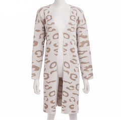 Leopard Cardigan Loose Sweater Sweater