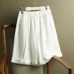 Casual Loose Plus-Size Figure-Flattering Straight-Leg Shorts