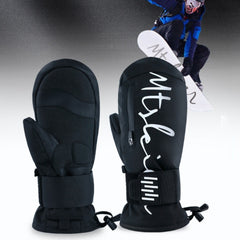 Ski Gloves Built-in Wristband Shock Absorption Veneer Warm Waterproof