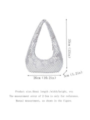 Fashion Metallic Gold Clutch Purse - Women's Elegant Underarm Evening Bag For Party, Prom And Special Occasions
