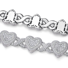 A Luxurious And Fashionable Minimalist Jewelry Bracelet Featuring Top-quality Moissanite, Made Of S925 Silver Electroplated With Platinum.