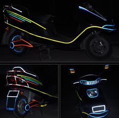 Car and motorcycle bicycle reflective stickers mountain bike luminous stickers dead fly bicycle wheel body sticker