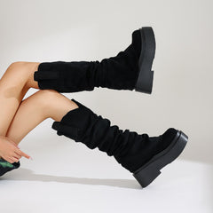 Europäische und amerikanische klobige Damenstiefel