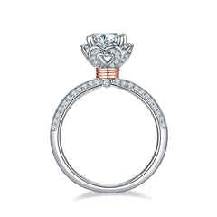A 1-carat Luxurious And Fashionable Light Luxury Trend Jewelry Silver Ring For Men And Women, Set With Top-quality Moissanite, Made Of S925 Silver-plated Platinum Material.