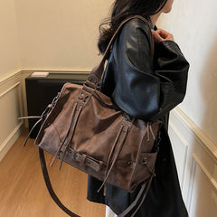 Korean-style Vintage Tote Shoulder Bag