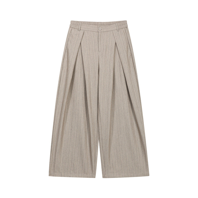 Sophisticated Relaxed-fit Wide-leg Casual Workwear Trousers