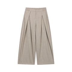 Sophisticated Relaxed-fit Wide-leg Casual Workwear Trousers