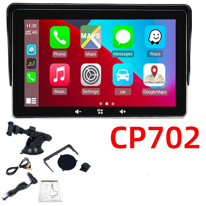 7" kabellose CarPlay-Display-Schnittstelle mit Saugnapf für Zigarettenanzünder, universell
