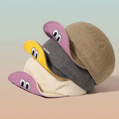 Spring And Summer Embroidered Cartoon Eyes Shapable Water-washed Dome-style American-style Funny And Cute Baseball Cap For Couples, For Date, Shopping, Outdoor Outings.