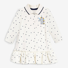 New Style Children's Skirt Long-sleeved Girls Striped POLO Skirt