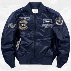 Embroidered Letter Baseball Jacket Mens Loose Fit Jacket