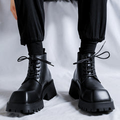 Men's British-style Thick-Soled Formal Shoes Rhino-Horn Derby Style