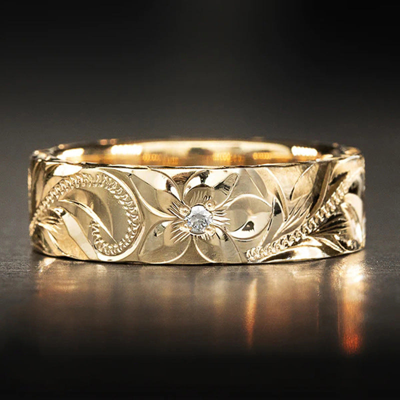 Ethnic-style Textured Ring For Women