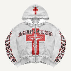 Fashion Casual Printed Polyester Sweater