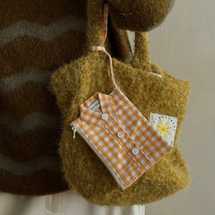 Handmade Fabric Shirt With Coin Purse For Women