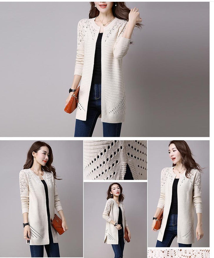 Hollow sweater knit sweater