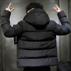Men's Fashion Short Hooded Cotton-Padded Jacket