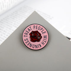 Rose brooch collar sweater
