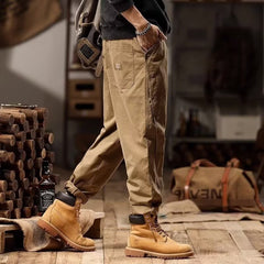 American-style Straight-leg Button-fly Workwear Casual Pants