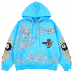 Fashion Casual Printed Polyester Sweater