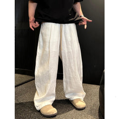 Solid-color Casual Wide-leg Pants Versatile And Trendy