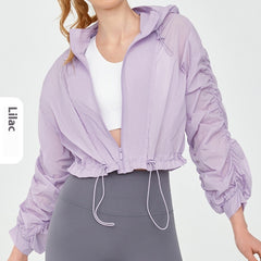 Short Summer Drawstring Ice Silk Sun Protection Clothing