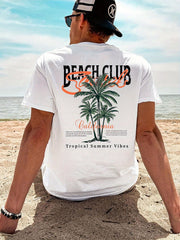Beach Club Pattern Printed Men's Top