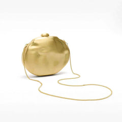 Metal Box-style Evening Bag With A Chain Strap