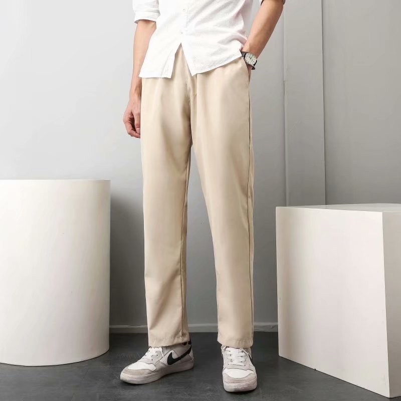SpringAutumn All Match Stretchy Loose Cropped Suit Pants