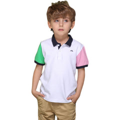 Loose Contrast Lapel Polo Shirt