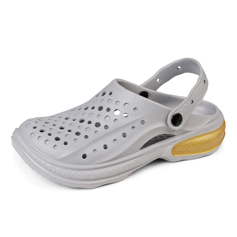 Mens Rubber Sandals Beach Shoes Men Clogs Zuecos Hombre Garden Shoes Summer Fashion Slip on Sandal Casual Breathable