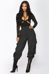 European And American-style Trendy High-waisted Drawstring Casual Pants