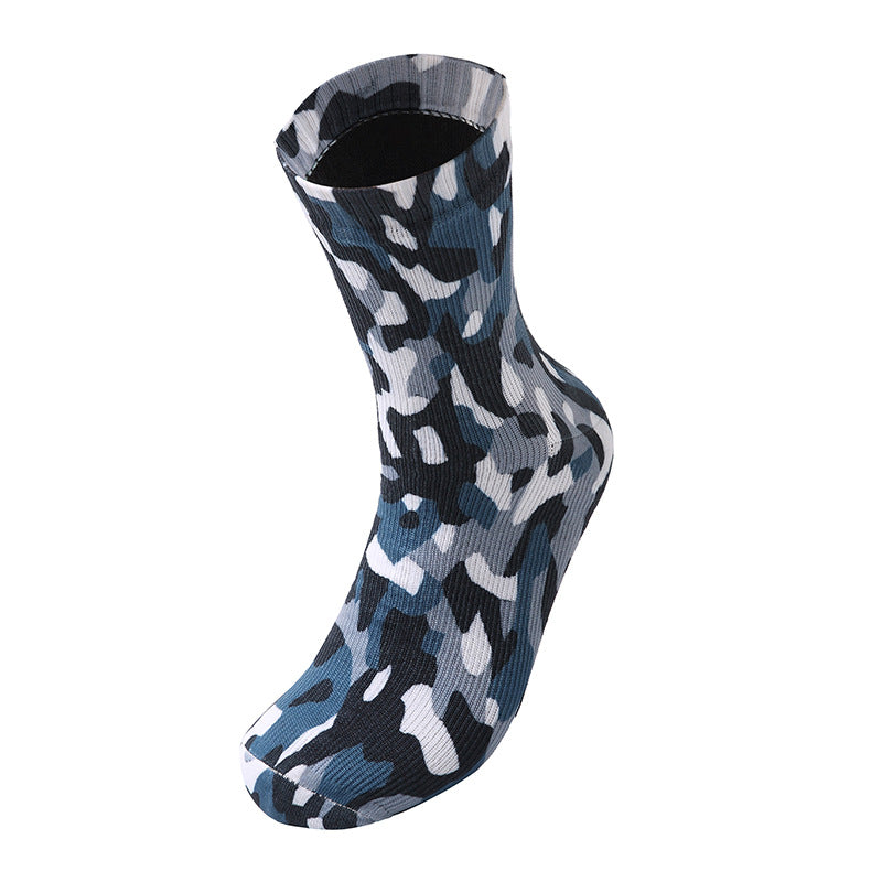 Mens Camouflage Waterproof All-Cotton Hiking Socks