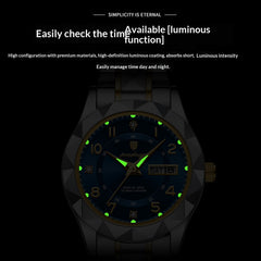 Waterproof Luminous Dual-Date Womens Quartz Watch