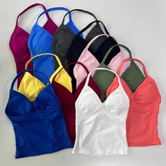 Fashionable Seamless Womens Fitness Shorts Set
